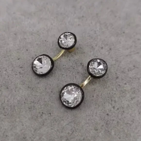 Roxanne Assoulin Back in Black Float Earrings Black Sliver
